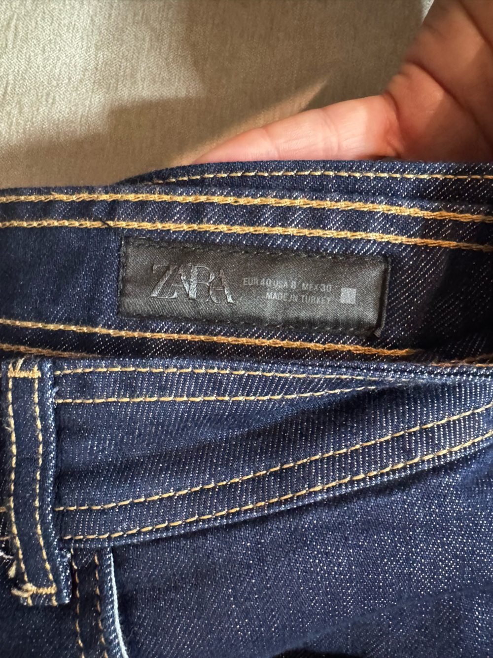 Zara Denim Set | Belted Top + Jeans - Picture 8 of 8